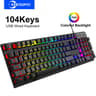Wired Gaming Keyboard With Multicolor Backlighting And 104 MechanicalFeel Keys 7