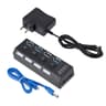 USB 30 Hub With 4 Or 7 Ports  Multiport USB Splitter With Power Adapter And Switch 0