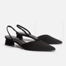 Womens Slingback High Heel Sandals With Square Heels And Microfiber Upper 8