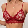 Womens Lace Push Up Bralette  WireFree Padded Bra With Adjustable Straps 8