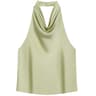 Womens Satin Halter Backless Top  Elegant Sleeveless Party Tank Top 14
