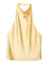 Womens Satin Halter Backless Top  Elegant Sleeveless Party Tank Top 11