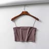 Womens Sleeveless Crop Top  Stretch Cotton Blend Summer Camisole Tank Top 8