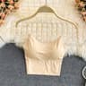 Womens Camisole Crop Top With BuiltIn Bra  Silk Rayon Spaghetti Strap Tank 9