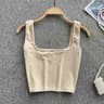Womens Backless Crop Tank Top  Slim Fit Y2K Sleeveless Summer Camisole 18