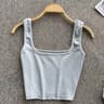 Womens Backless Crop Tank Top  Slim Fit Y2K Sleeveless Summer Camisole 16