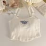 Womens Y2K Crop Tank Top With Bra Pads And HighStretch Cotton Nylon Fabric 9