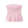 Womens Strapless Ruffle Tube Top  Short Y2K Summer Party Top 8