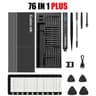Precision Electric Screwdriver Set 6876in1 With 5 Adjustable Torque Levels And LED Light 7