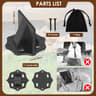 Manual Kindling Splitter  Portable Carbon Steel Firewood Splitting Tool With Storage Bag 6