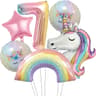 32Inch Rainbow Unicorn Number Foil Balloon For Birthday Party Decorations 6
