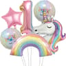32Inch Rainbow Unicorn Number Foil Balloon For Birthday Party Decorations 13
