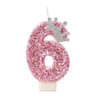 Pink Princess Crown Birthday Number Candle For Cake Decorations 13