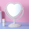 Pink HeartShaped Retro Makeup Mirror With DoubleSided Design 8