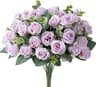 10Head Artificial White Silk Rose Bouquet With Eucalyptus Leaves For Wedding Decor 6