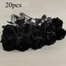 Artificial Black Roses With Long Stems For Halloween And Wedding Decor 9