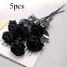 Artificial Black Roses With Long Stems For Halloween And Wedding Decor 8