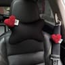 Red Heart Car Headrest Neck Support Pillow With Breathable Ice Silk Mesh 10