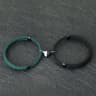 Matching Couple Heart Magnetic Bracelets Adjustable 2Piece Set 0