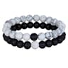 Natural Stone Couples Distance Bracelets 2Piece Matching Bead Set 8