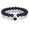 Natural Stone Couples Distance Bracelets 2Piece Matching Bead Set 10
