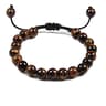 Natural Tiger Eye 8mm Beaded Bracelet With Adjustable Unisex Design 7