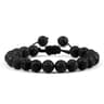 Adjustable Couples Bracelets With 8mm Beads And Braided Macrame Design 12