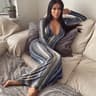 Womens Sweetheart Neckline Long Sleeve Bodycon Maxi Dress 8