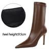 Womens Pointed Toe Ankle Boots With Stiletto Heels And SlipOn Design 8