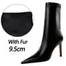Womens Pointed Toe High Heel Ankle Boots With Plush Lining And SlipOn Design 12