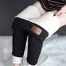 Womens High Waist Thermal Fleece Leggings With Stretchy Seamless Design 0