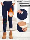 Womens HighWaisted Fleece Leggings  Warm Winter Thermal Tights 8