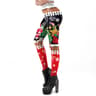 Womens Christmas Stripe Leggings With Stretchy MidRise Fit 8