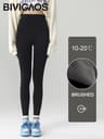 Womens High Waist Fleece Lined Leggings With Seamless Stretch Fit 14