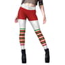 Womens Christmas Elf Leggings With Striped Snowflake Print 7