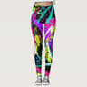 Womens Graffiti Print Leggings With Stretch Fabric And Fleece Finish 1