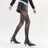 Womens Lolita Floral Lace Thigh High Stockings With Stretchy Mesh Design 10