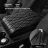 Wave Embroider PU Leather Car Armrest Cover  Premium Center Console Protector  Cushion 6