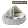 Winter Plush Pet Bed Semi Enclosed Cat  Dog Nest With Warm Comforter For AutumnWinter 10