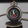 Vintage Brass Pocket Compass Watch Pendant For Hiking Camping Navigation Gift 8