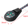 10Pcs Colorful Survival Keychain Zipper Pull Mini Compass for Outdoor Backpack Camping Hiking Pocket