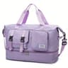 Large Capacity Travel Duffel Bag With Shoe Compartment Durable Gym Tote 11