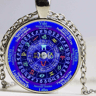 1pcs Zodiac Wicca Logo Necklace Pendant Pentagram Wiccan Vintage Chain for Women Mens Clothing Acce