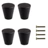 Modern Zinc Alloy Cabinet Knobs Matte Black Brushed Nickel Drawer Pulls Single Hole 8