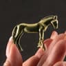Antique Brass Zodiac Horse Figurine Feng Shui Desk Decor Lucky Chinese Horse Statue Gift 10