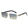 Urban Luxe Frameless Square Sunglasses With Leopard Detail For Men 7