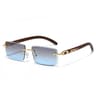 Urban Luxe Frameless Square Sunglasses With Leopard Detail For Men 9