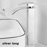 Stainless Steel Waterfall Wash Basin Black High And Low Faucet Hot And Cold Toilet Sink For Bathroo 5