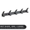 Aluminium Black Modern Hanging Hooks For Wall Bathroom Towel Holder Door Clothe Hanger Wall Mounted
