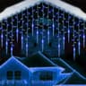 Outdoor LED Icicle Curtain String Lights 5M Drooping Christmas Garland for Garden Street and Wedd